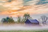 Leaning Barn At Sunrise_23771-2